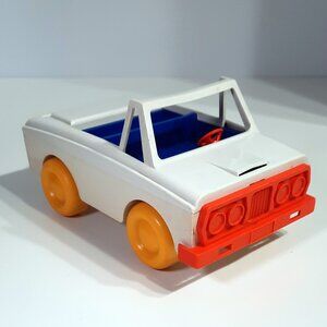 Vintage Hasbro Weebles Convertible Camper Car White Orange Made USA Toy
